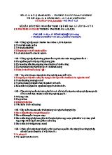 Bộ câu hỏi trắc nghiệm ôn tập chương 4 Địa lí lớp 10 - Trường THPT Phạm Văn Đồng